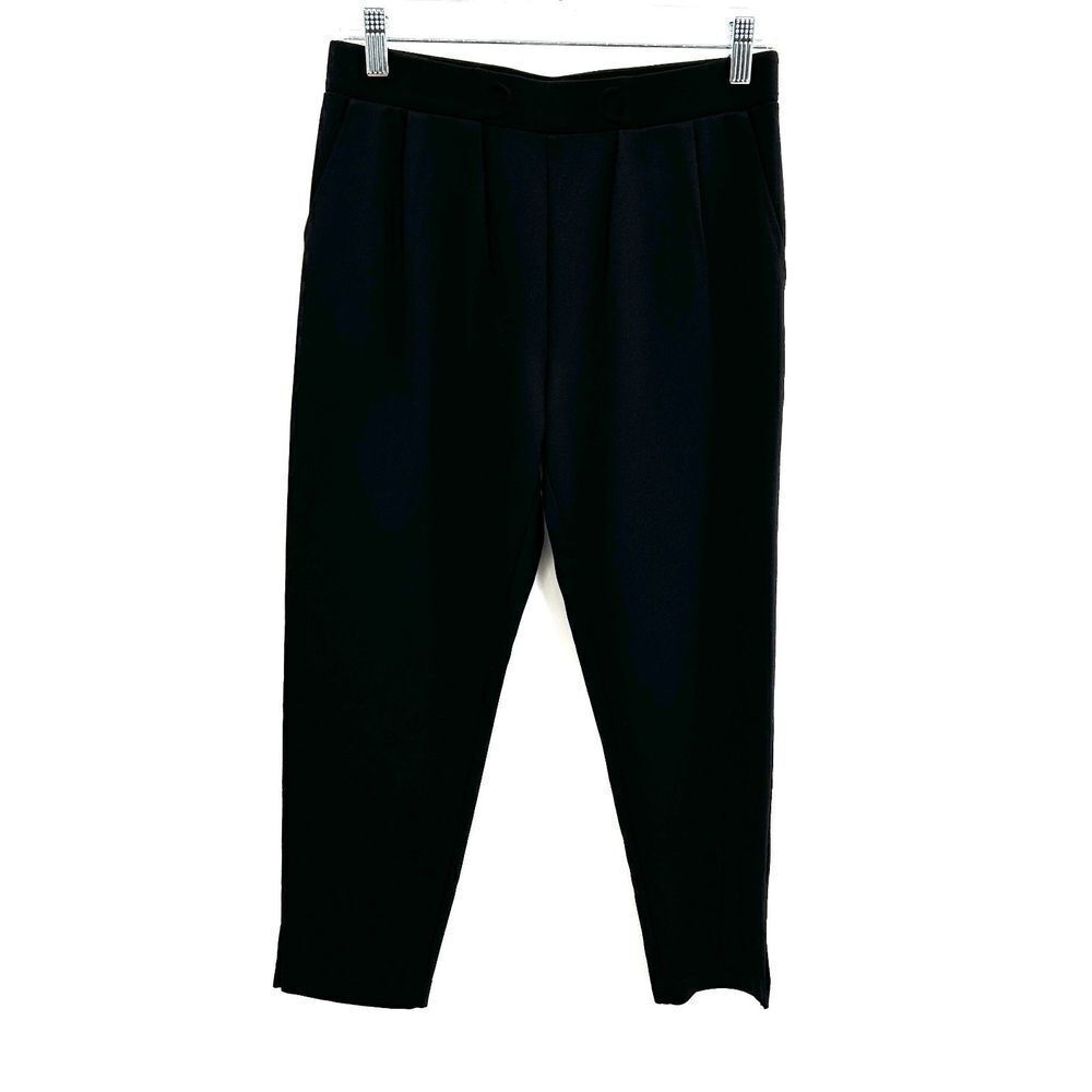 BETABRAND Black Stretch Pull On Ponte Trouser Pants Size Small Petite